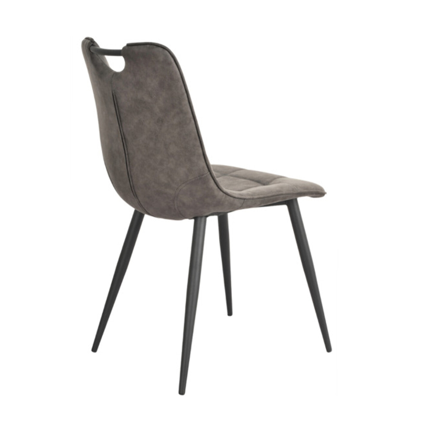 Chaise microfibre effet simili, poignée et pieds noirs - SPOOKY 2