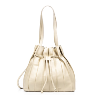 Albiolo borsa a spalla da donna. Pelle autentica finitura Dollaro.