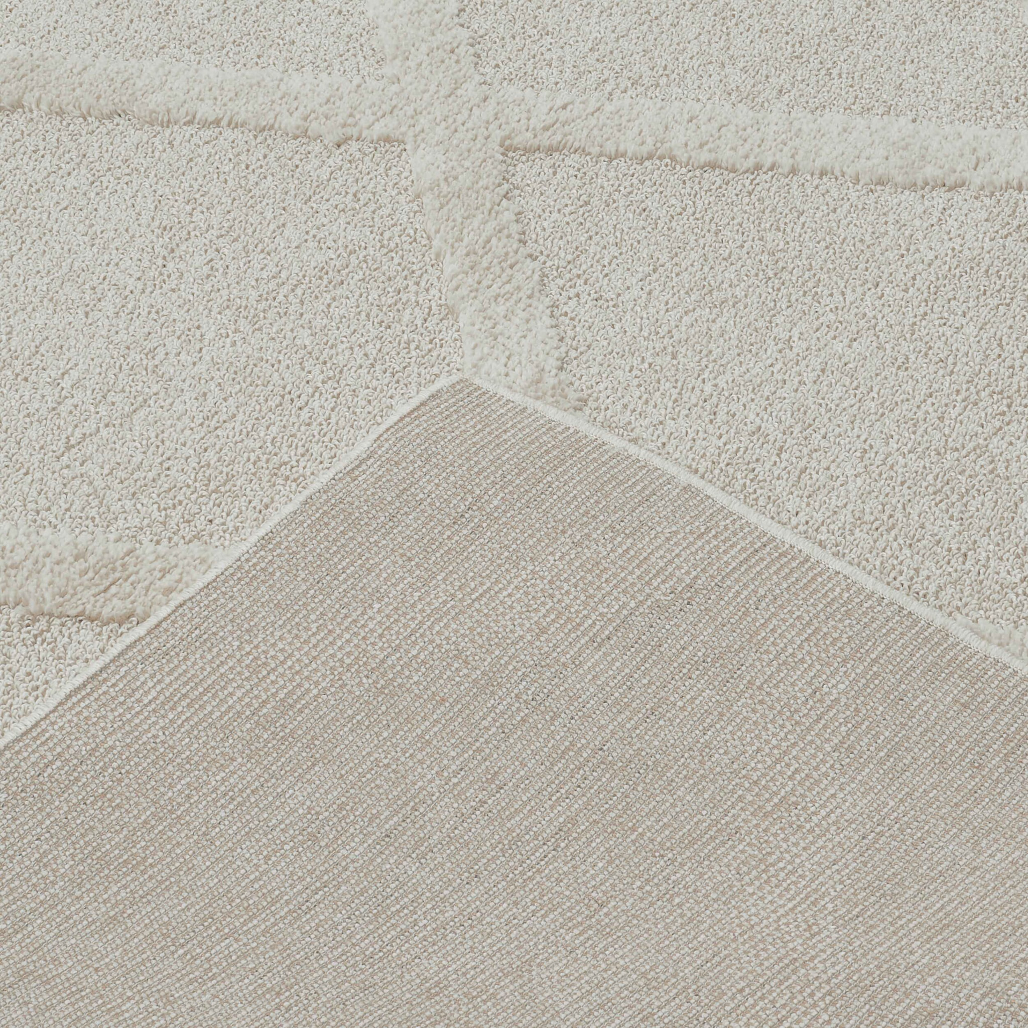 HARMONIE - Tapis motif losange crème