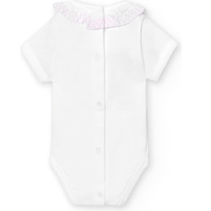 Body bebé manga corta cuello batista