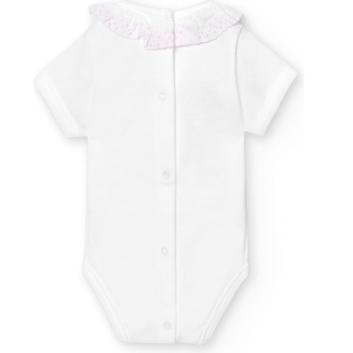 Body bebé manga corta cuello batista