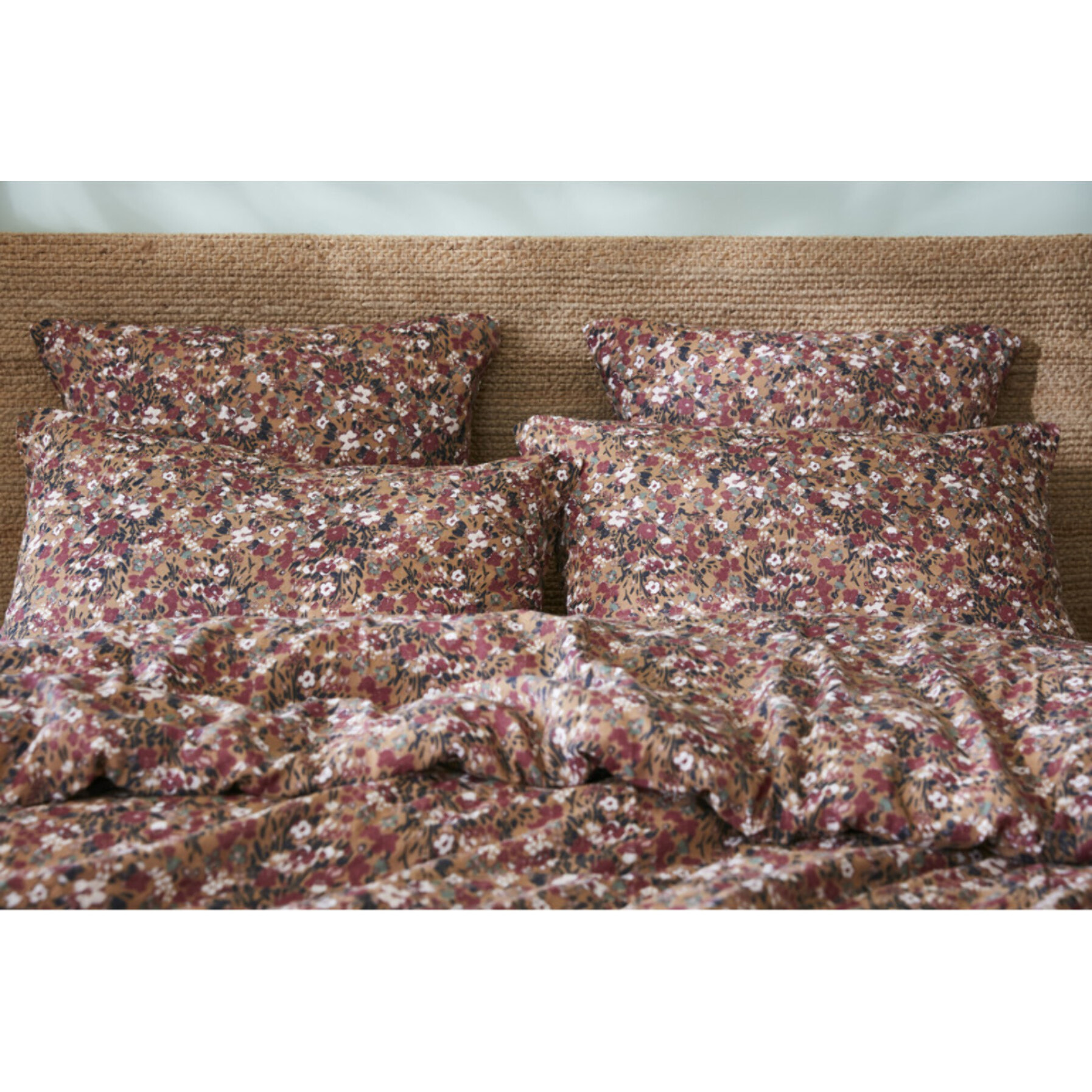 Lot de 2 taies d'oreiller 60x60 cm en gaze de coton - CAPUCINE