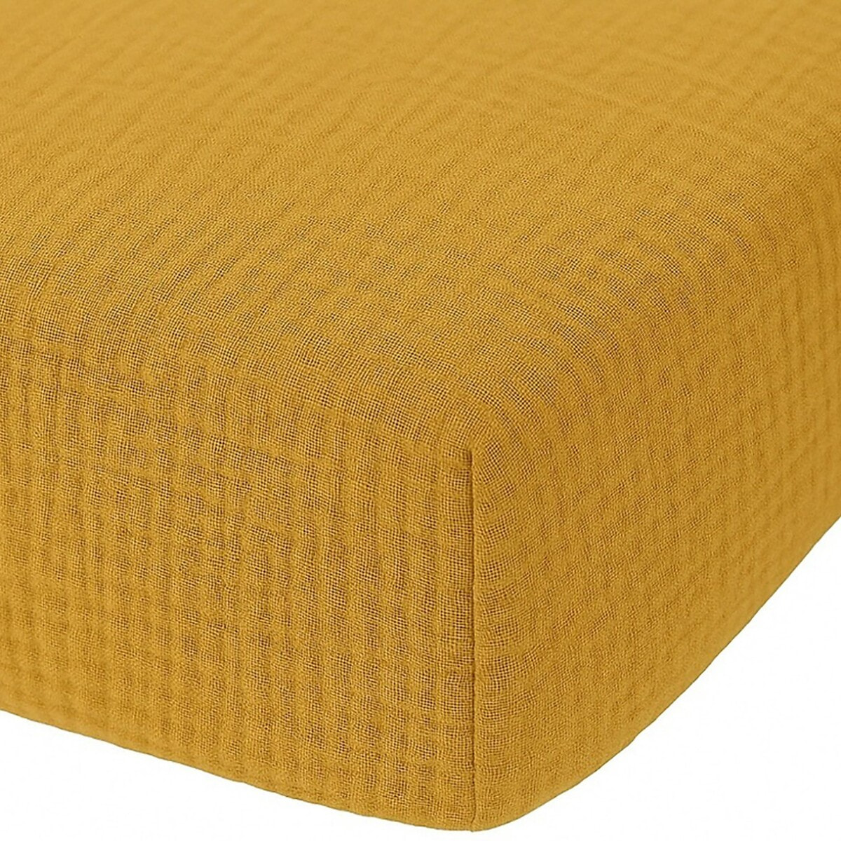 Drap Housse - Bonnet:30cm - 100% gaze De Coton Safran