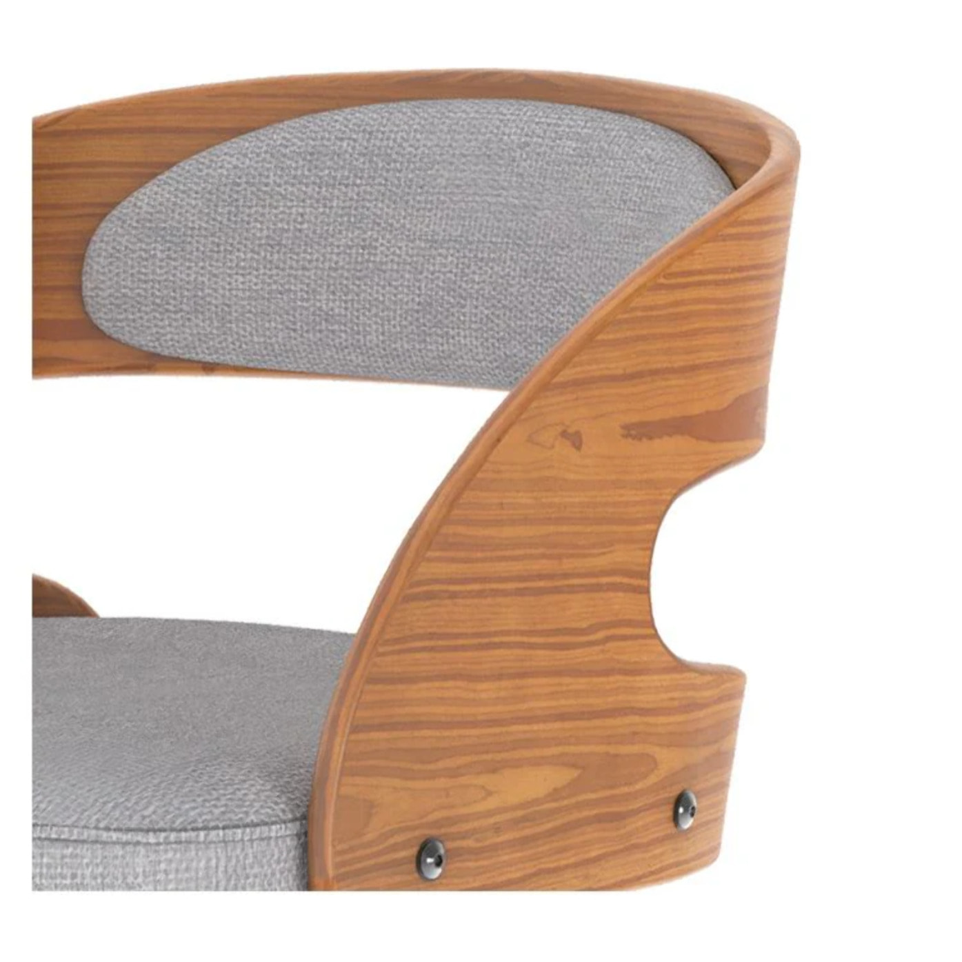 Chaise de bar réglable 62/84 cm en tissu gris clair - Louis