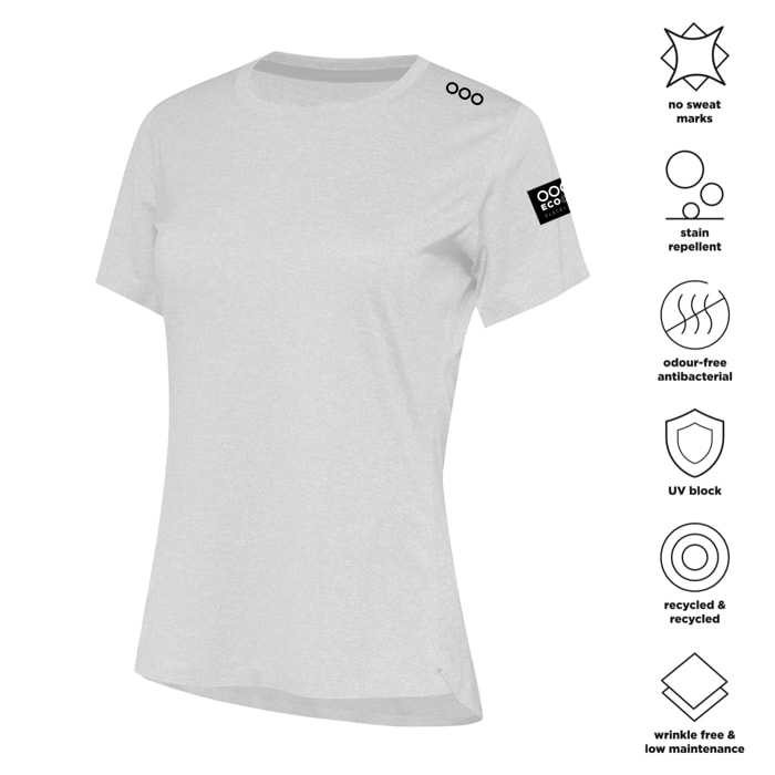 Camiseta técnica para mujer ECOON Ttutturu - Blanco