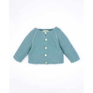 CHAQUETA BEBÉ TRENZA AZUL