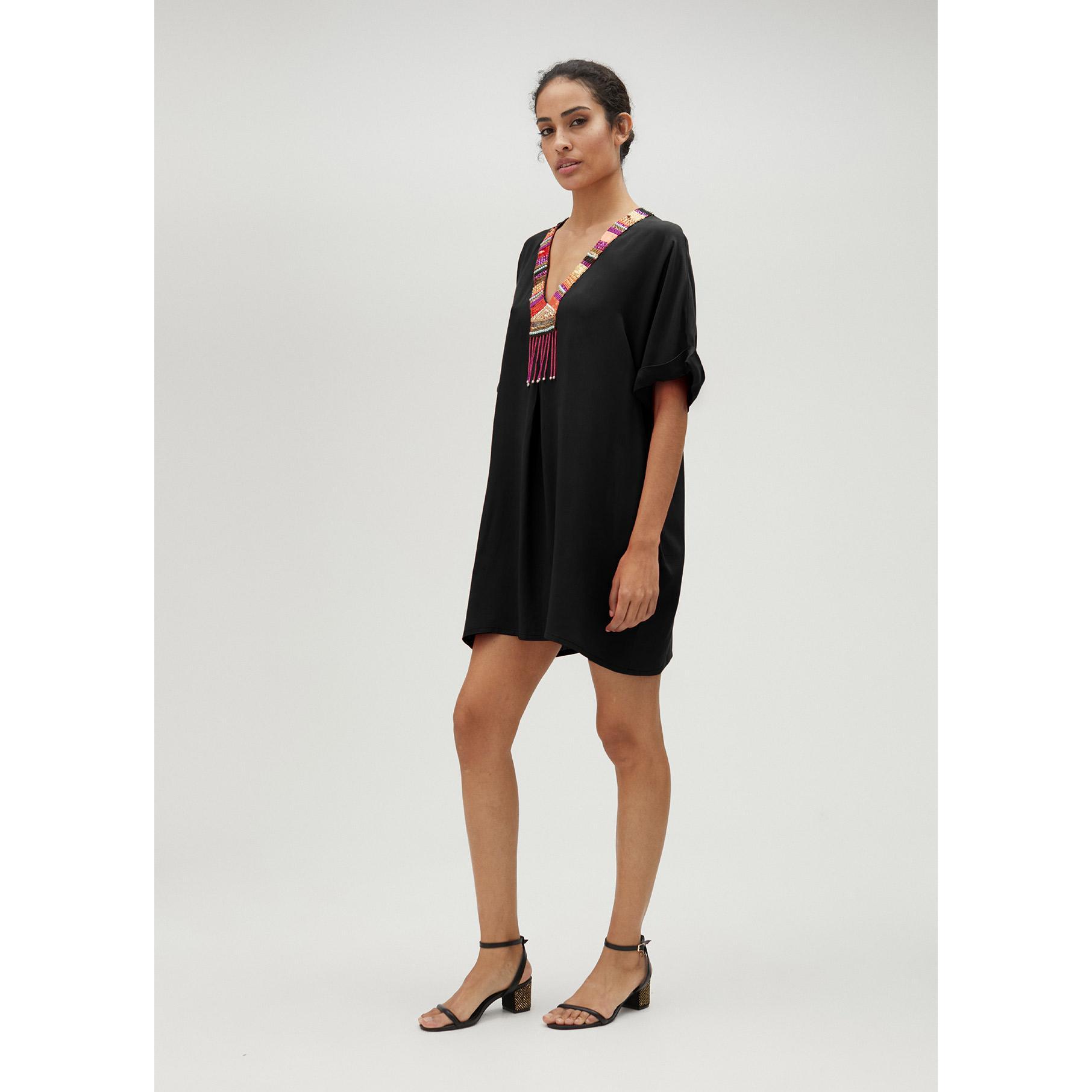 Vestito corto con strass