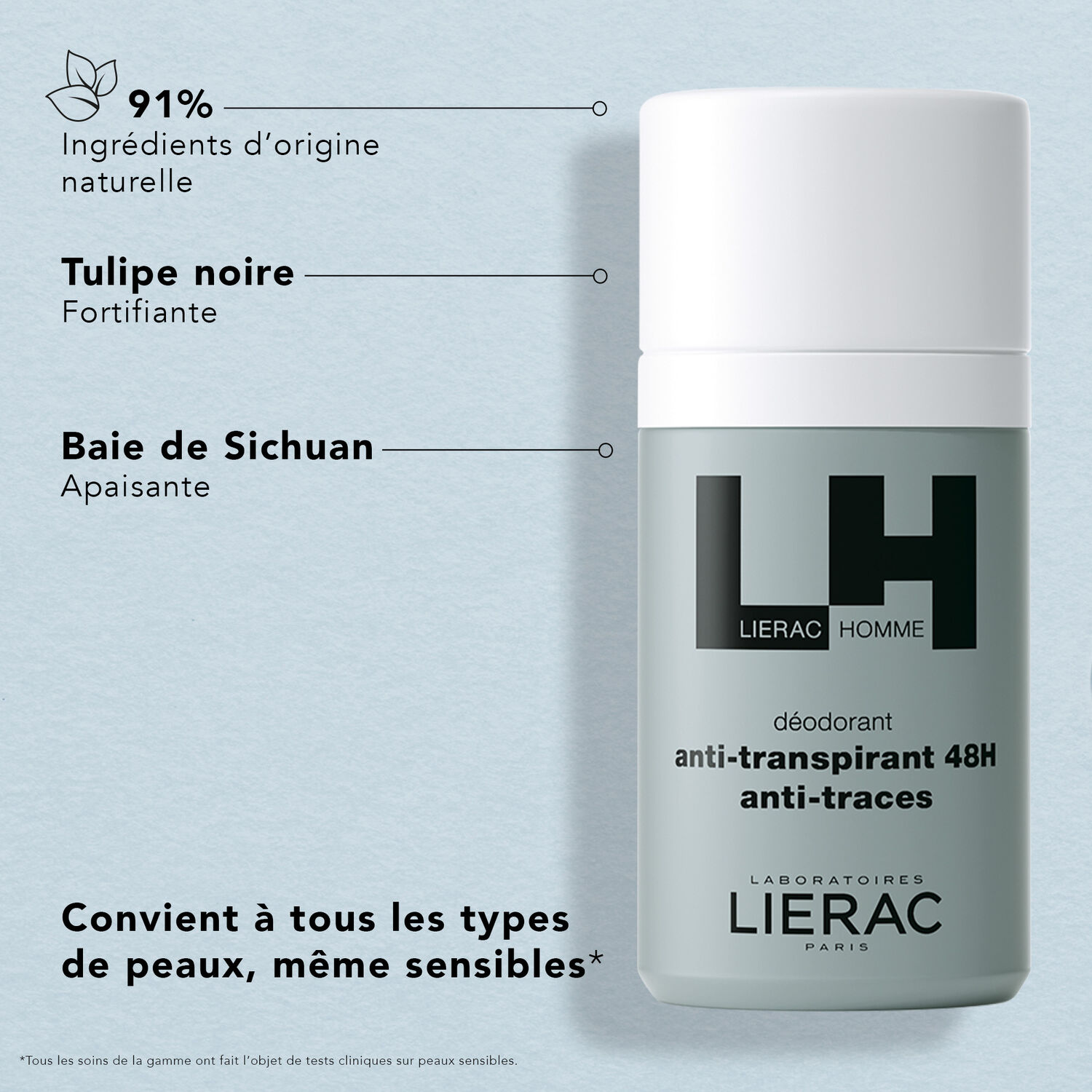 Lierac Homme - Déo Anti-Transpirant 50 ml