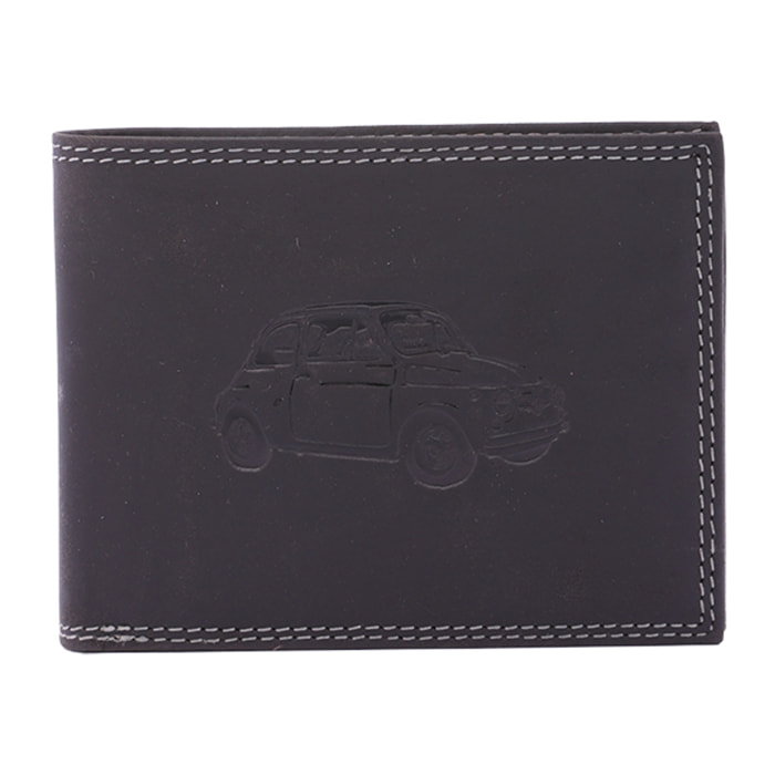 Portafoglio  da uomo In Vera pelle Made in Italy 9,5x12,5x2,5 cm