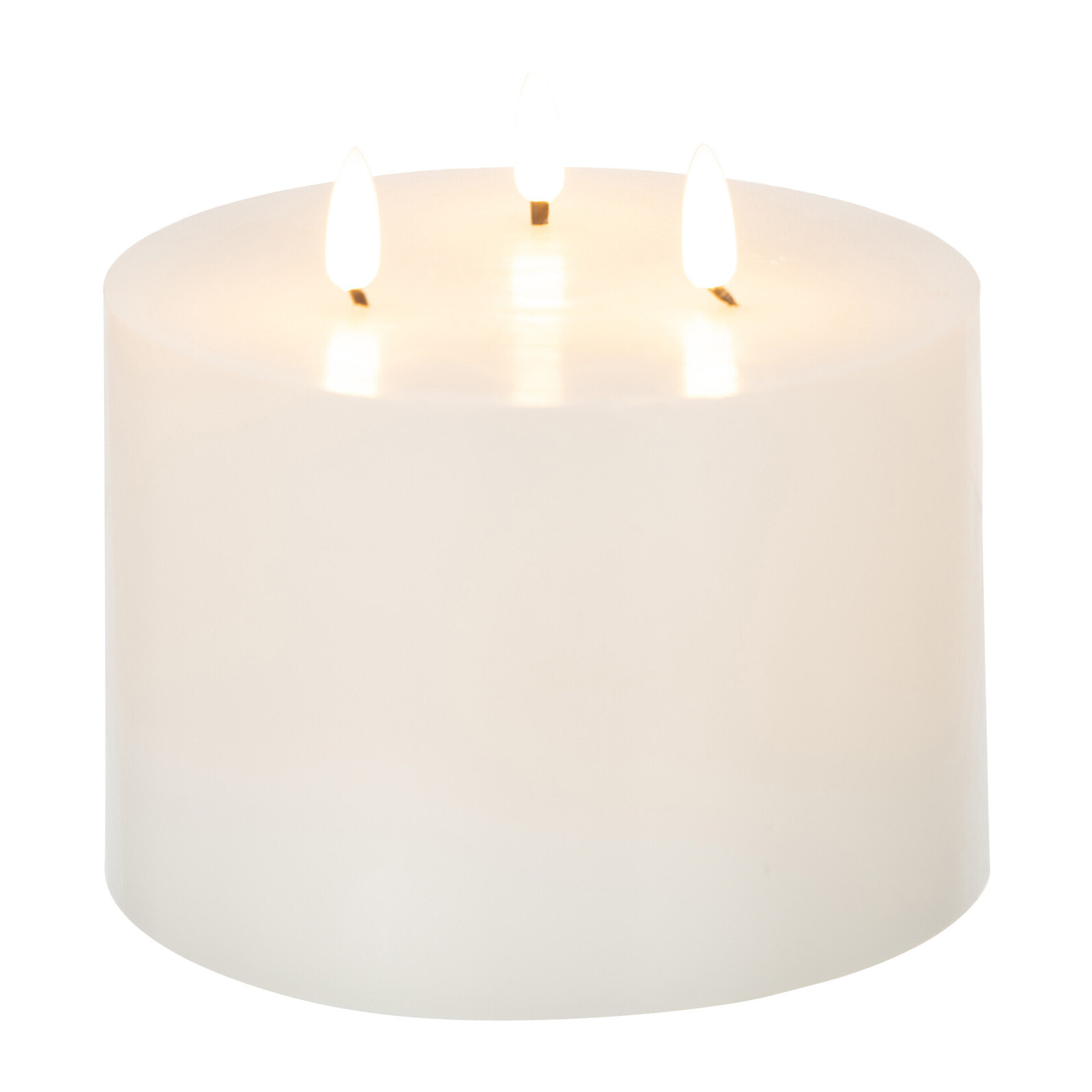 J-Line bougie 3 Flames - blanc - medium - LED
