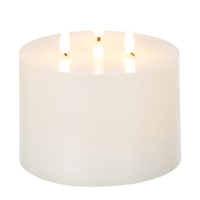 J-Line bougie 3 Flames - blanc - medium - LED