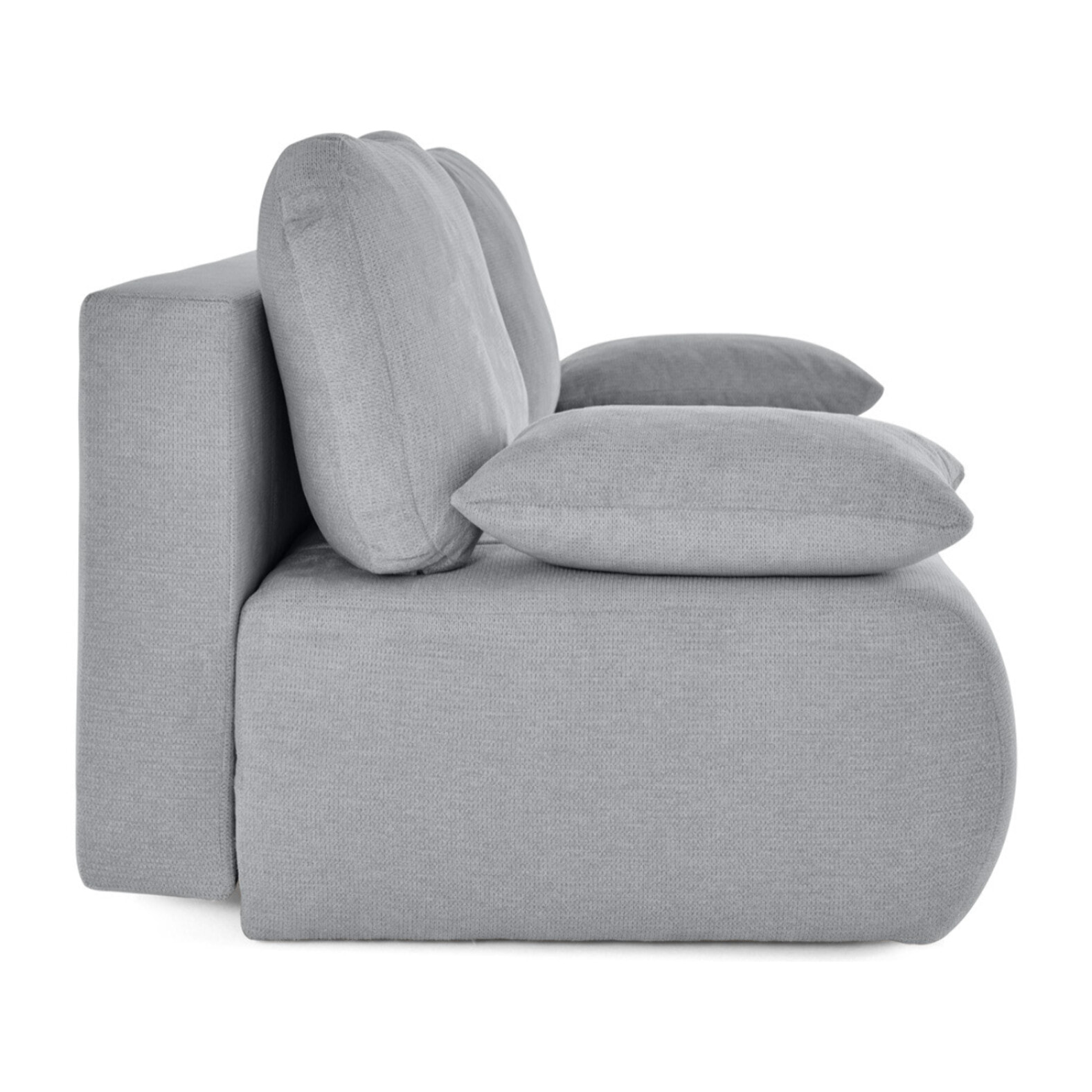 Harper - canapé 3 places convertible avec coffre en tissu texturé - Gris