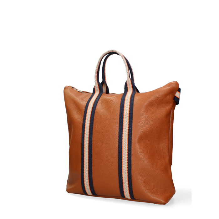 Borsa a mano convertibile in zaino  da donna In Vera pelle Made in Italy 43x38x12 cm