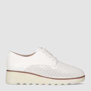 Zapatos de Piel - Beig - Tacón: 5 cm