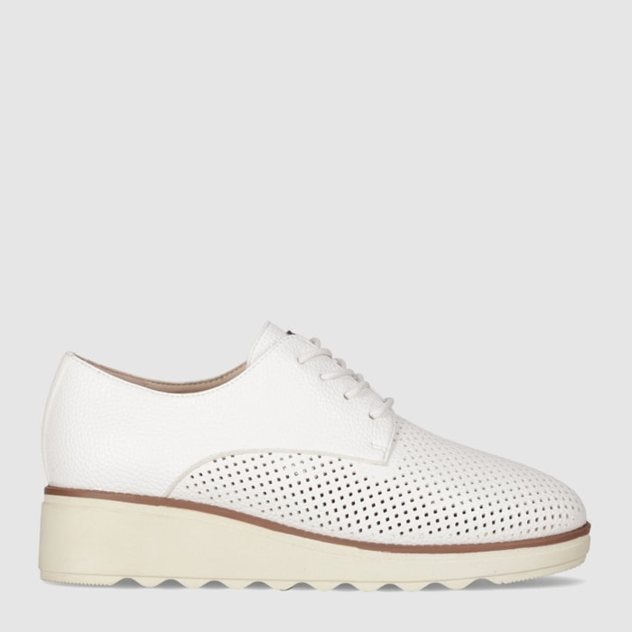 Zapatos de Piel - Beig - Tacón: 5 cm