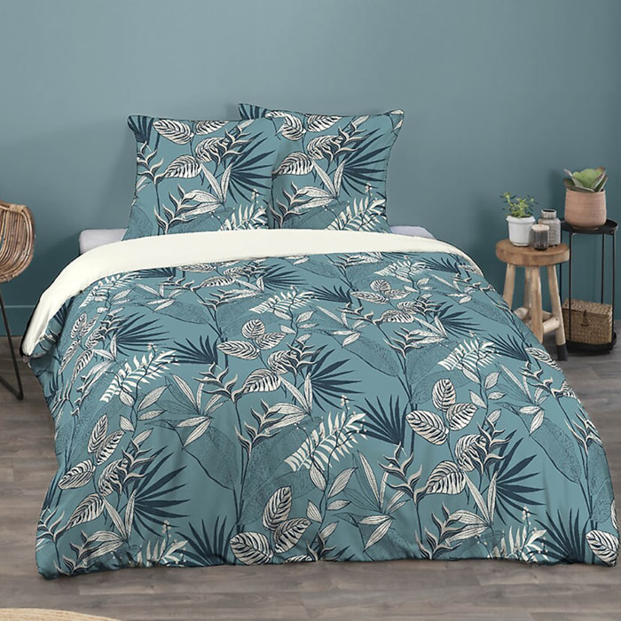 Parure housse de couette polyester vert