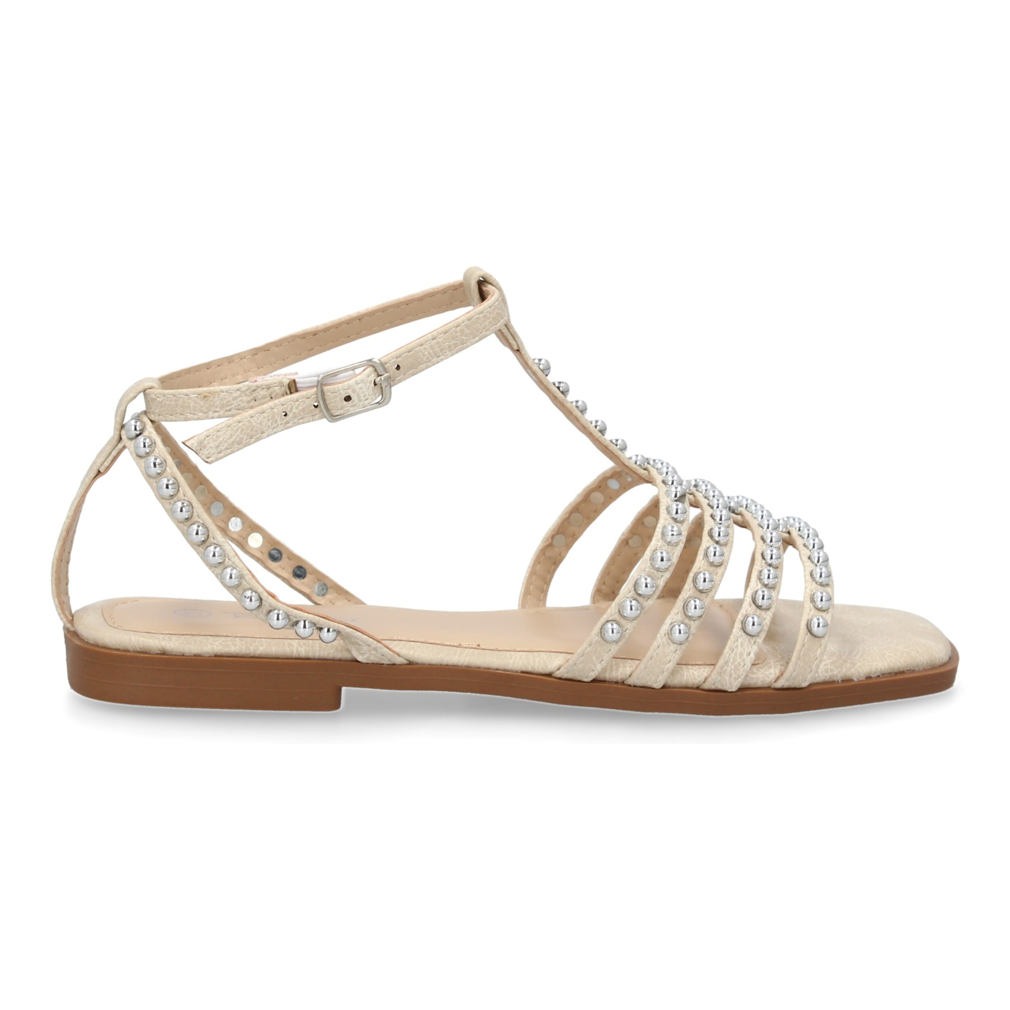 Sandalias planas de mujer, comodas y elegantes, diseño moderno con adornos brillantes