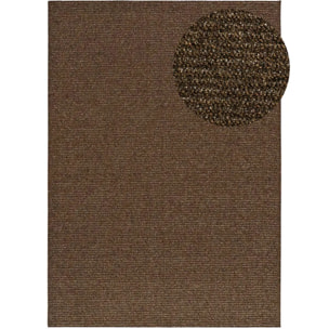 LUMEN Alfombra lavable lisa con bucles marrón, varias medidas disponibles.