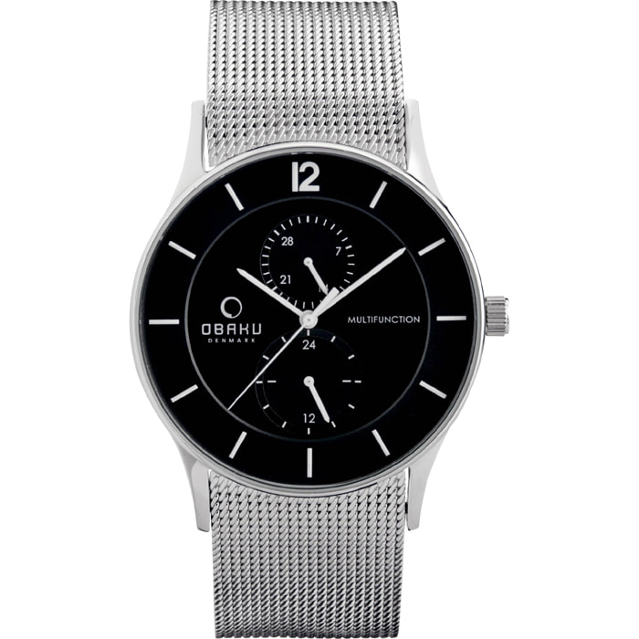 Orologio OBAKU nero-acciaio