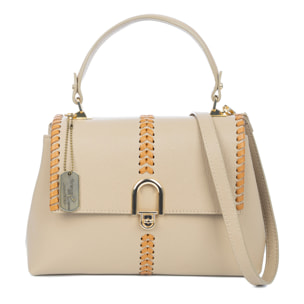 Ballabio borsa tote donna. Pelle autentica Dollaro.