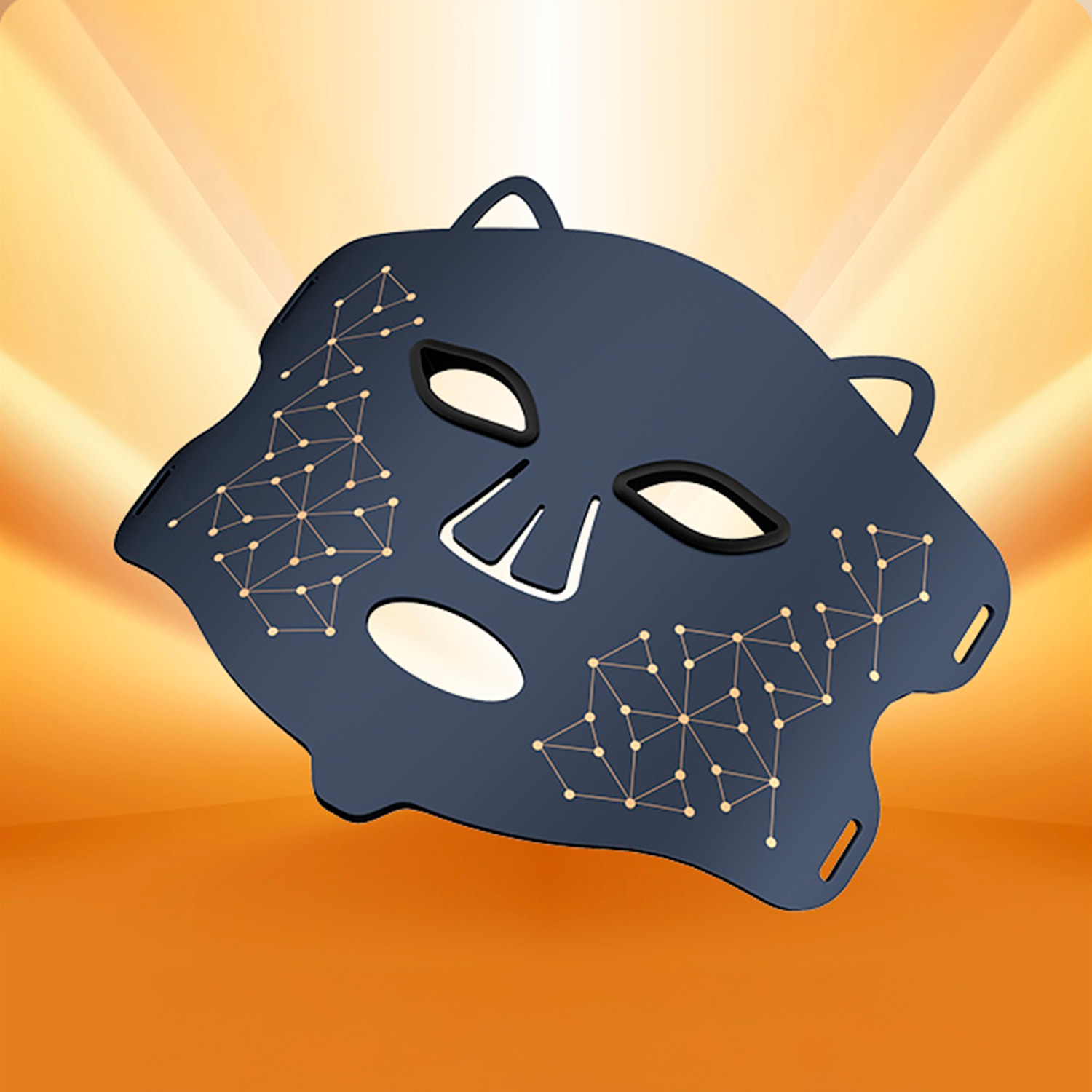 Maschera facciale per trattamento a luce LED, ringiovanitore fotonico della pelle a infrarossi. Con 4 modalità d'uso.