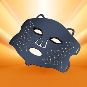 Maschera facciale per trattamento a luce LED, ringiovanitore fotonico della pelle a infrarossi. Con 4 modalità d'uso.