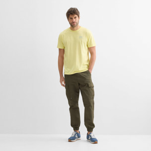 Camiseta regular MUNICH lifestyle de algodón orgánico amarilla