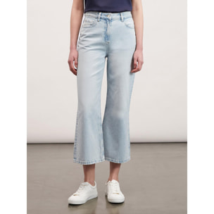 Motivi - Jeans cropped wide leg - Azzurro