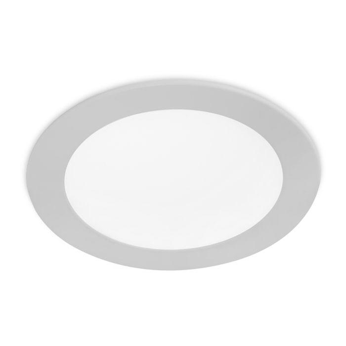 Forlight Easy Circular - 10 Downlights con LED integrado 6000K para iluminar hacia abajo ON/OFF ø22,5cm Color Gris
