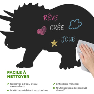 Sticker ardoise tableau noir - stickers muraux adhésif effaçable - SILHOUETTE KENTROSAURE