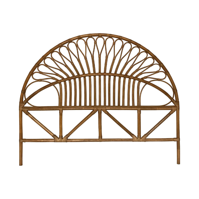 Tête de lit en rotin foncé L 140 x P3 x H115cm