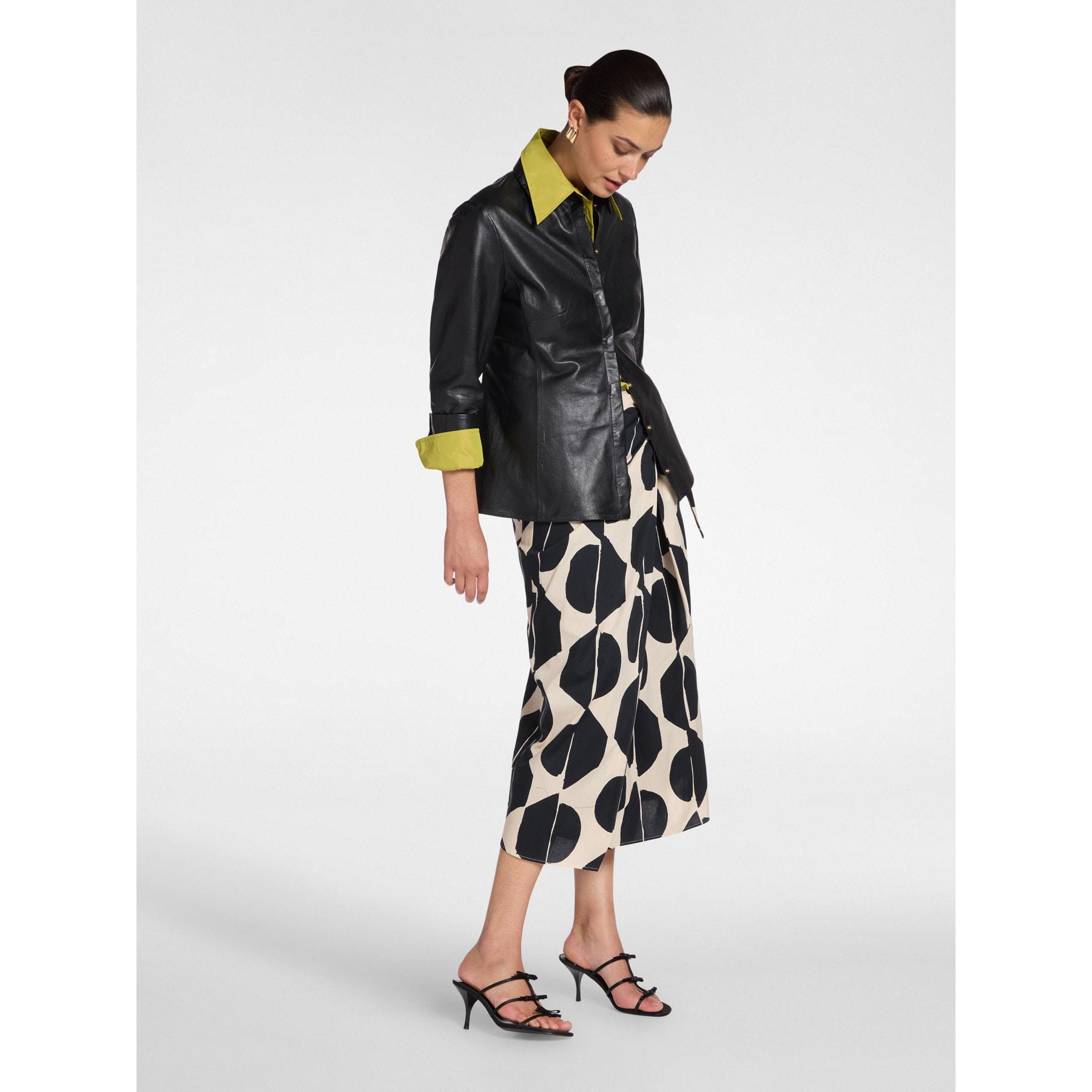 Elena Mirò - Falda pareo estampada - Negro