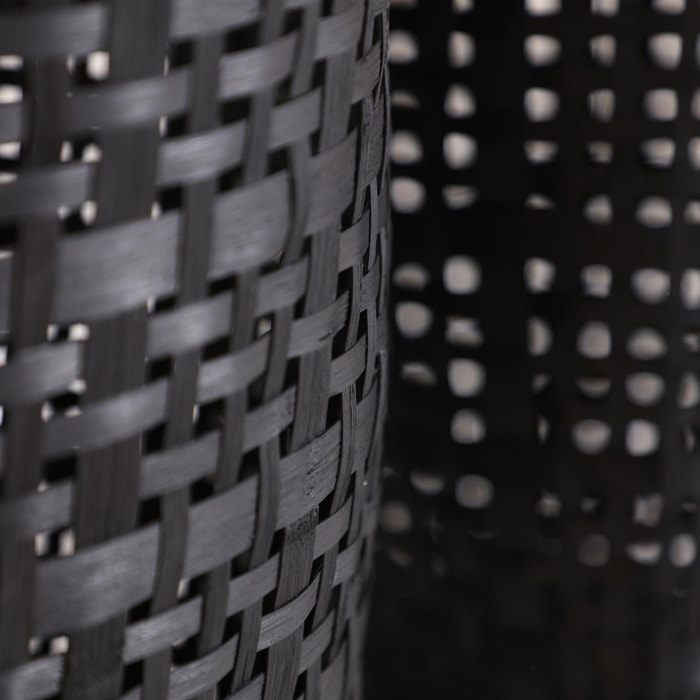 Cesto J/2, de Bambú, en color Negro, de 42x42x40cm