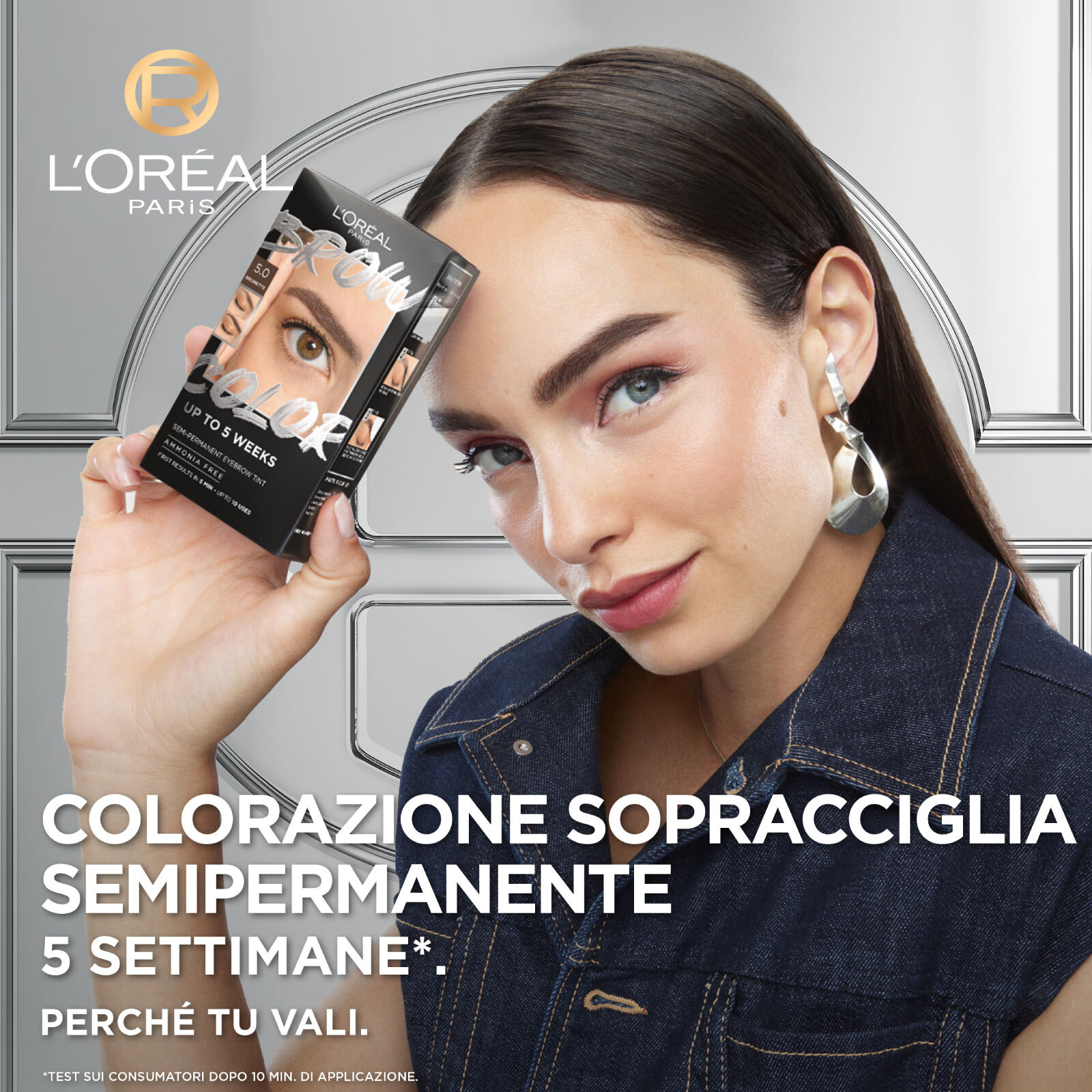 Tinta Semi Permanente per Sopracciglia 7.0 Dark Blond Brow Color Effetto Naturale Senza Ammoniaca