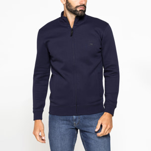 FELPA FULL ZIP CON INTERNO FELPATO E TASCHE INSERITE