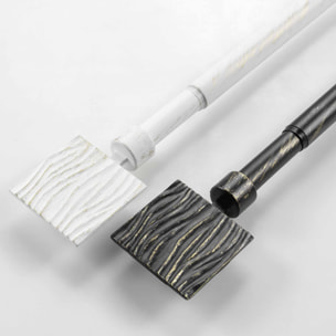 Kit de tringle extensible patiné or - Blanc