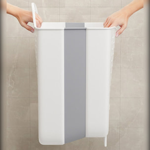 Cesto de ropa colgante plegable con asa de transporte, 2 paquetes