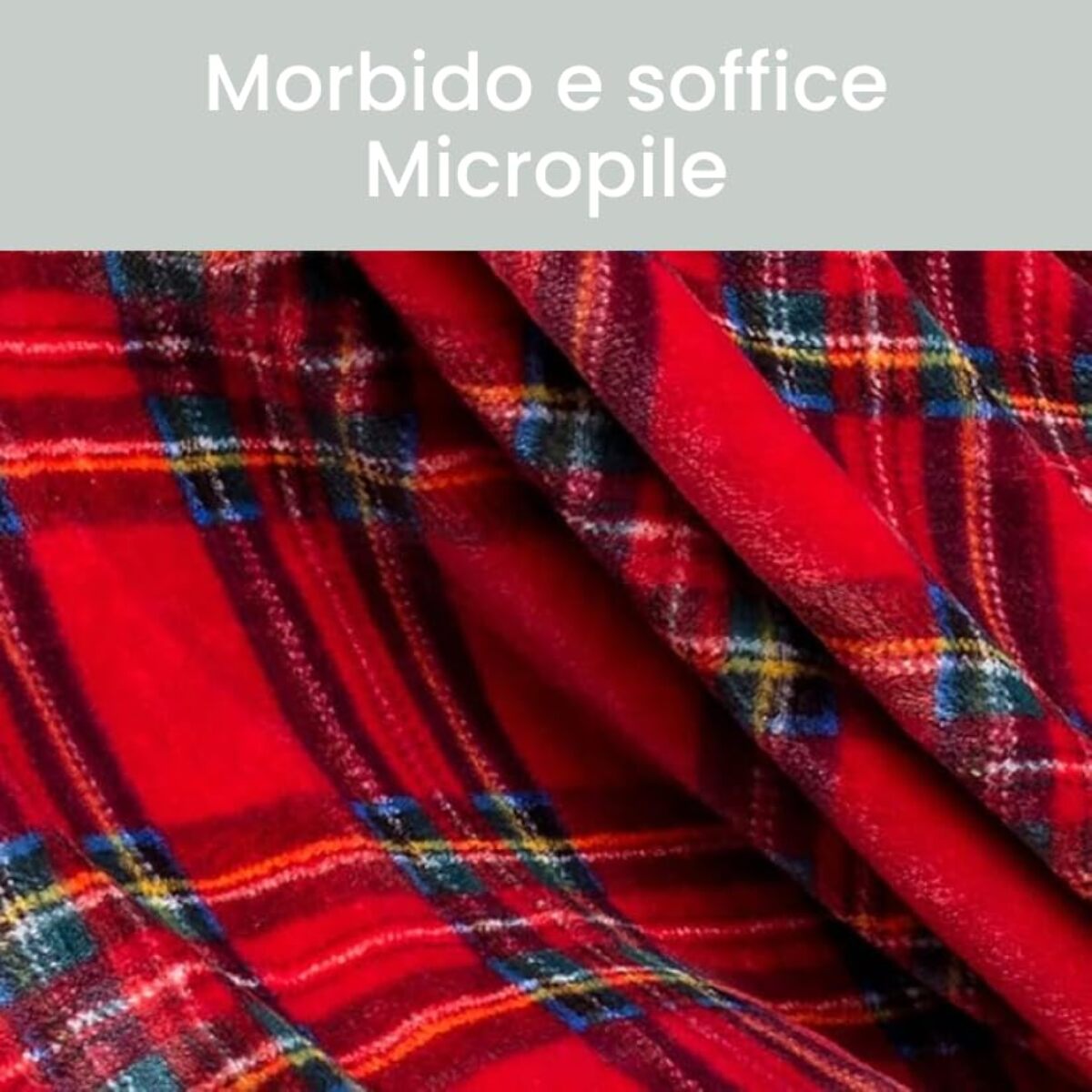 Intrecci – Coperta plaid in micropile tartan