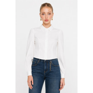 Kocca - Blusa da donna con colletto, bottoni e maniche lunghe Donna