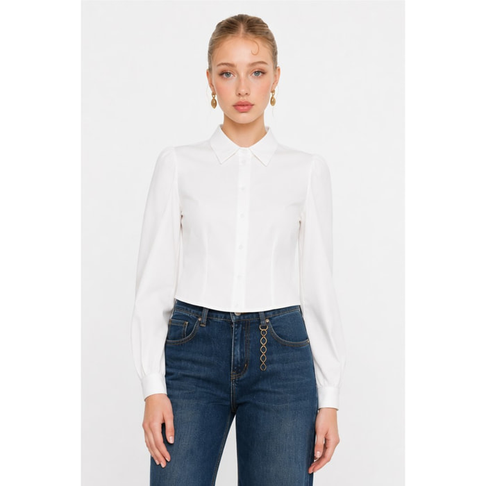 Kocca - Blusa da donna con colletto, bottoni e maniche lunghe Donna