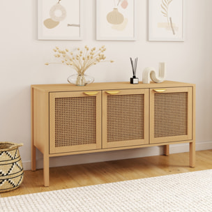 Buffet Eve 3 portes en cannage L110cm