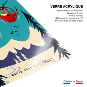 Tableau retro ski à samoens Tableau plexiglas