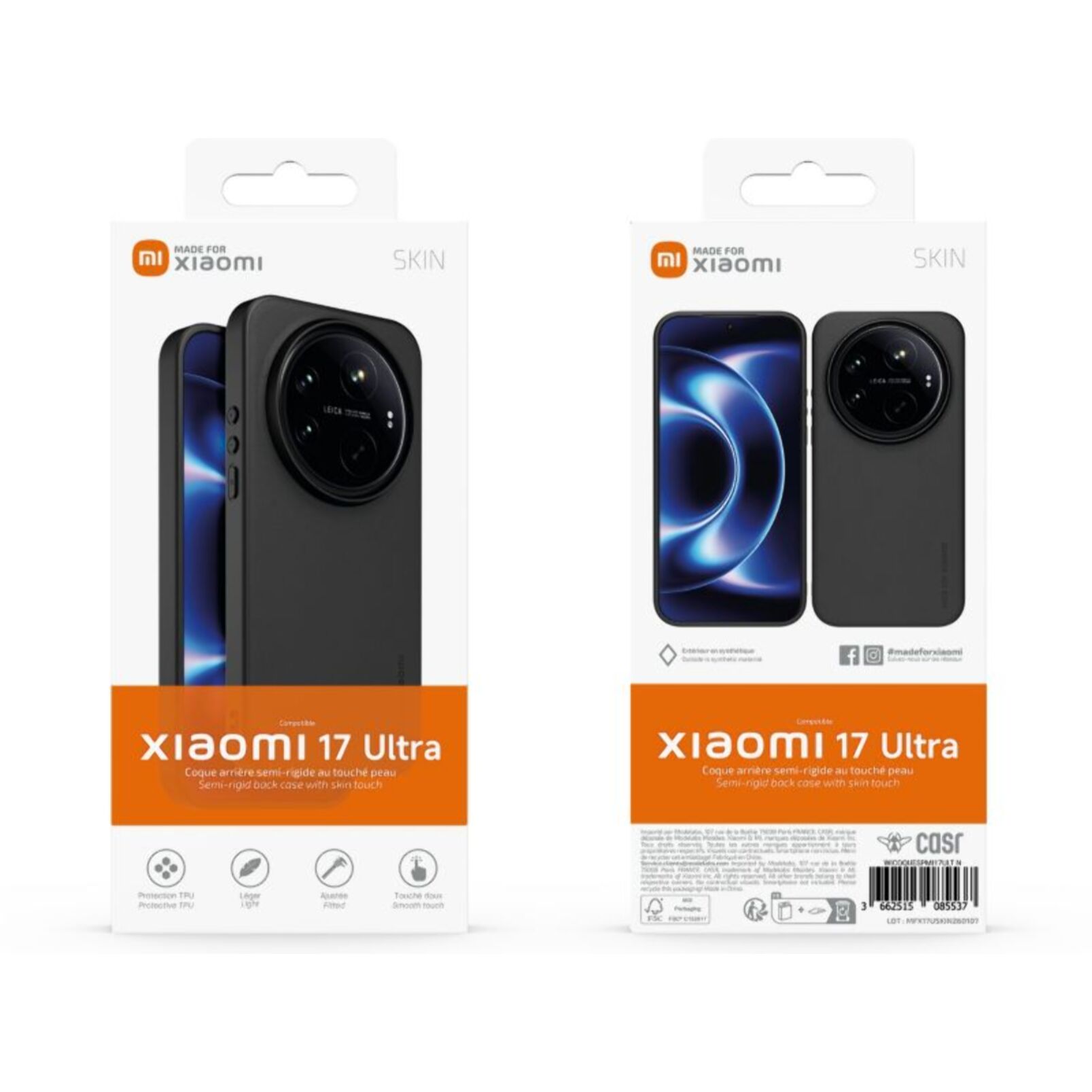 Coque MADE FOR XIAOMI premium noir pour Xiaomi 17 Ultra