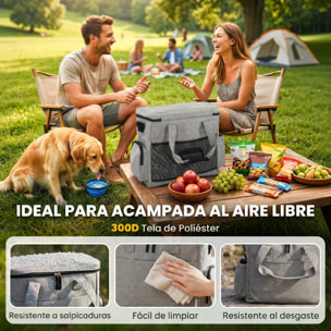 Bolso de Viaje para Perros, Bolsa de Premios con 2 Contenedores de Pienso y Cuenco Plegable de Silicona, Bolsillos, Divisor Ajustable, para Gatos y Cachorros, Portátil y Duradero, Gris Claro
