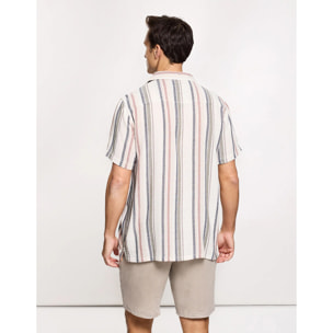 Camisa Manga Corta Beige - Luzum