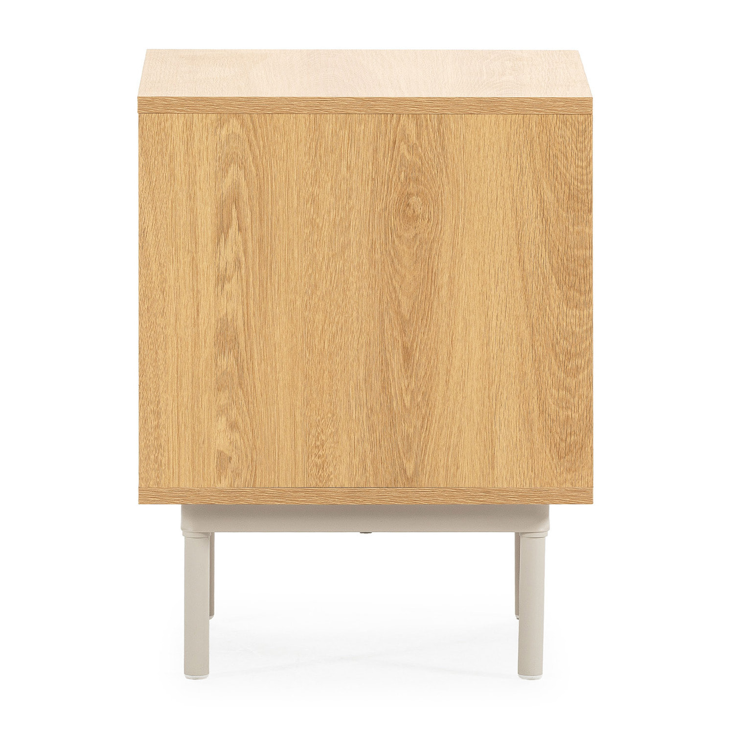 Mesita de noche Cuzco 2 cajones color Roble/Gris