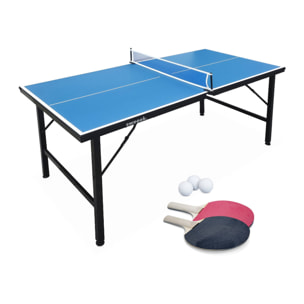 Mini table de ping pong intérieure pliante avec 2 raquettes et 3 balles MINI TABLE DE PING PONG INTÉRIEURE