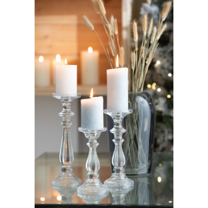 J-Line chandelier/bougeoir Tibo - verre - transparent - large