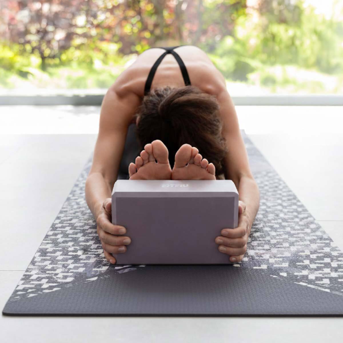 Kit de yoga et Pilates 4 accessoires tapis, bloc, cerceau et sangle