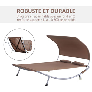 Bain de soleil 2 places design contemporain